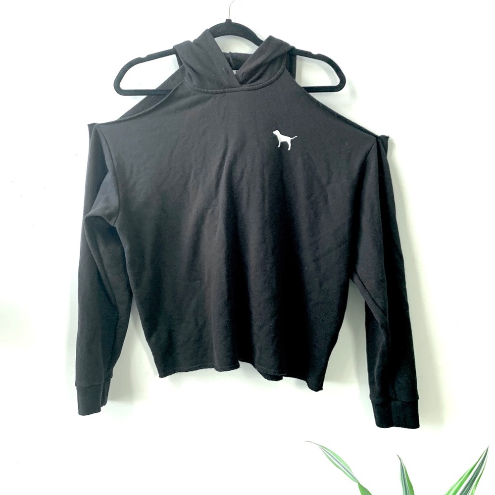 Cold shoulder PINK hoodie